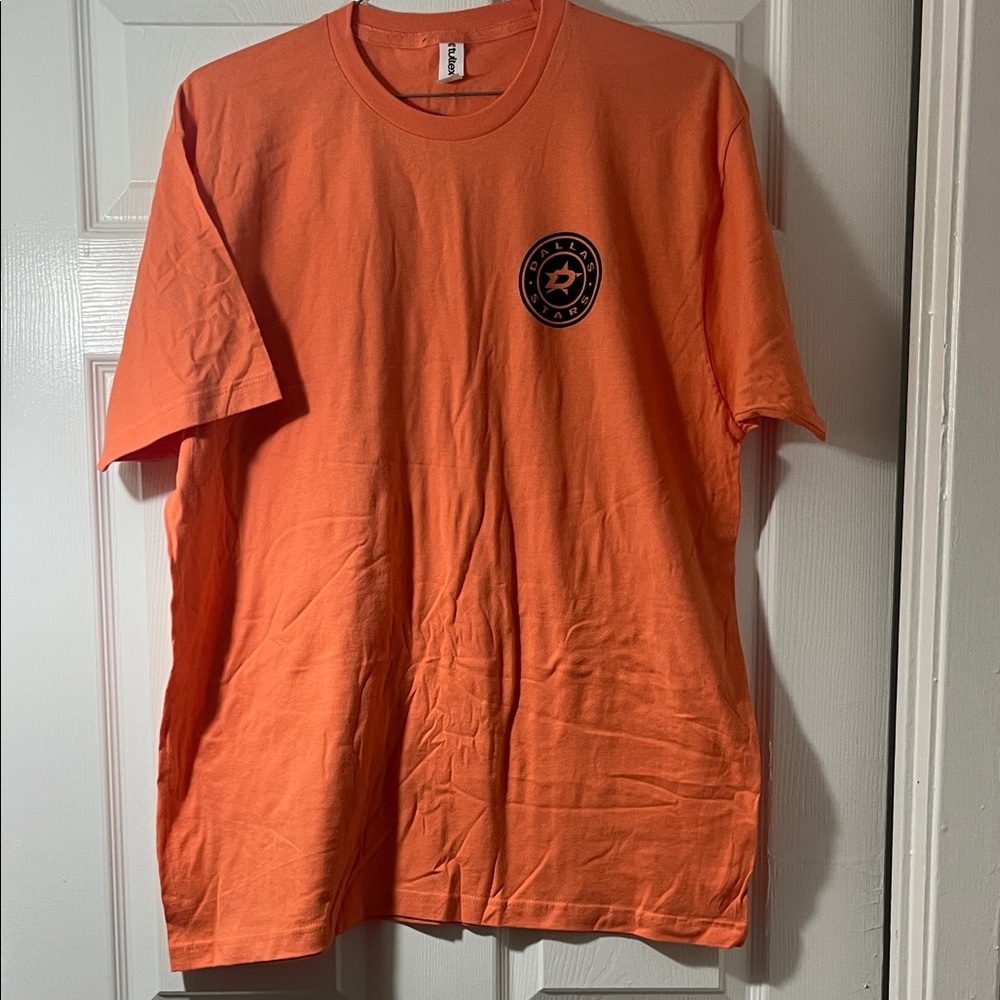 Tultex Vibrant Orange T-Shirt with Dallas Stars‎ Emblem